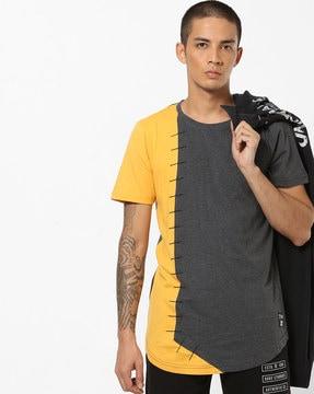 slim fit colourblock crew-neck t-shirt