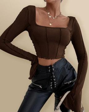 slim fit corsets crop top