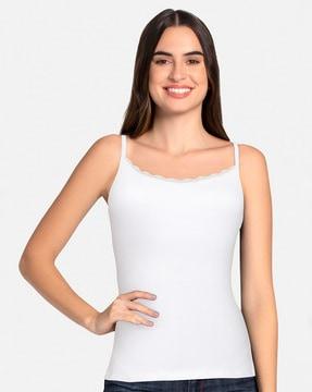 slim-fit cotton camisole