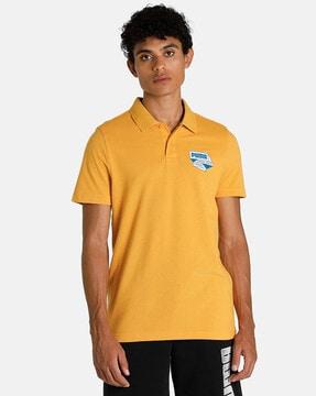 slim fit cotton polo t-shirt