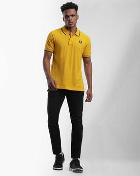 slim fit cotton polo t-shirt