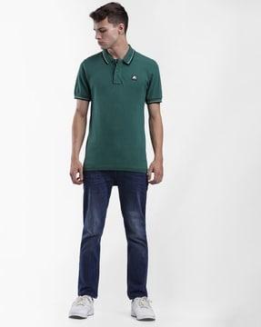 slim fit cotton polo t-shirt