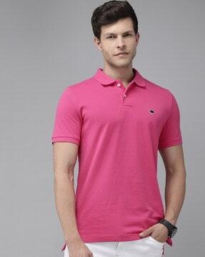 slim fit cotton polo t-shirt