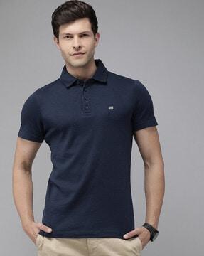 slim fit cotton polo t-shirt