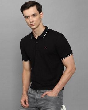 slim fit cotton polo t-shirt