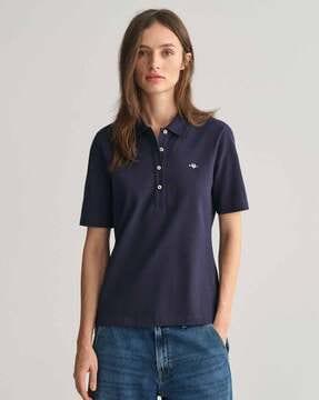 slim fit cotton polo t-shirt