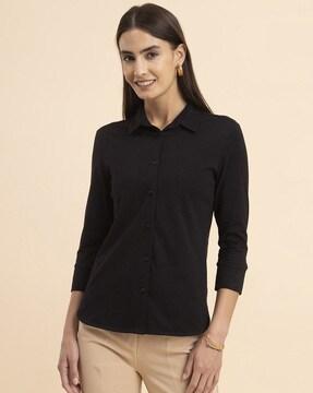 slim fit cotton shirt