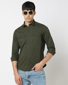 slim fit cotton shirt