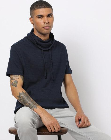 slim fit cowl-neck t-shirt