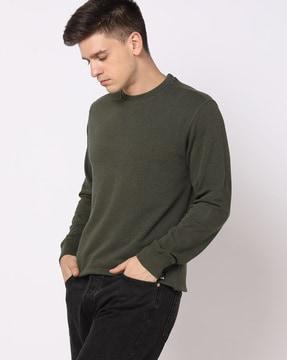 slim fit crew-neck sweatshirt