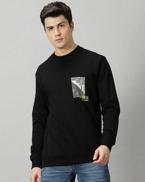 slim fit crew-neck sweatshirt