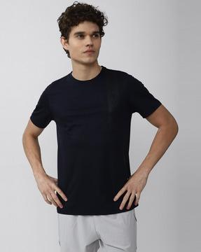 slim fit crew-neck t-shirt with brand print