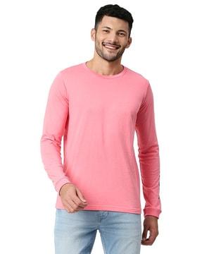 slim fit crew-neck t-shirt with full sleeves