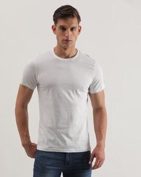 slim fit crew-neck t-shirt with short sleeves