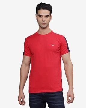 slim fit crew-neck t-shirt with short sleeves