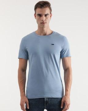 slim fit crew-neck t-shirt with short sleeves