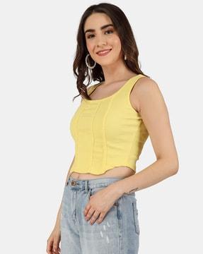 slim-fit crop top