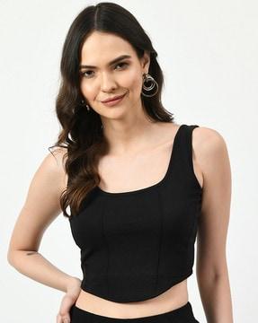 slim-fit crop top