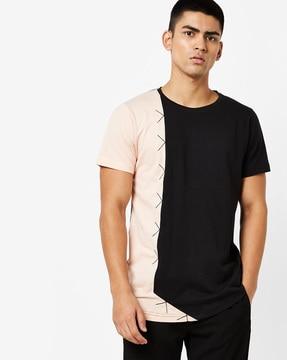 slim fit cut & sew crew-neck t-shirt