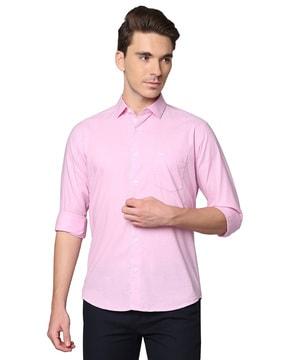 slim fit cutaway collar shirt