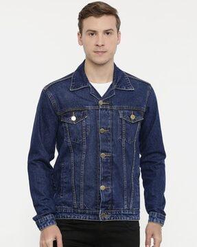 slim fit denim jacket