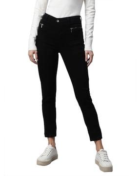 slim-fit denim jeans