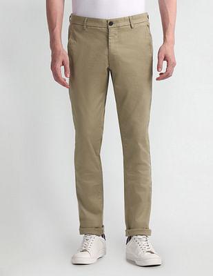 slim fit dobby trousers