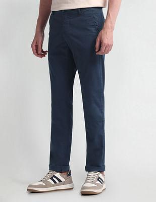 slim fit dobby trousers