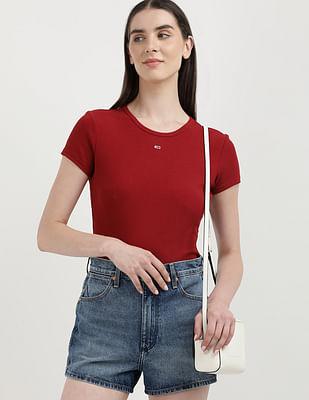 slim fit essential rib t-shirt