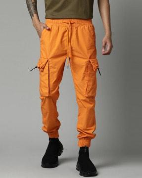 slim fit flat-front cargo jogger pants