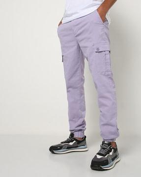 slim fit flat-front cargo pants