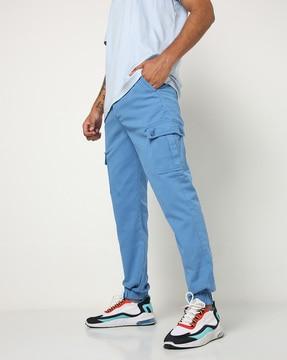 slim fit flat-front cargo pants