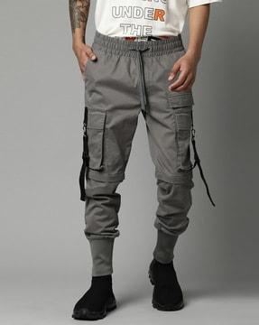 slim fit flat-front cargo pants