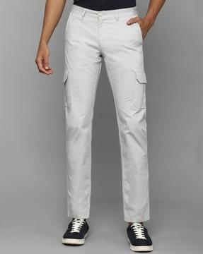 slim fit flat-front cargo pants