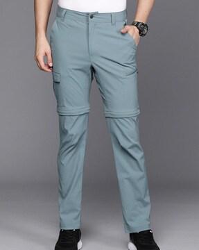 slim fit flat-front cargo pants