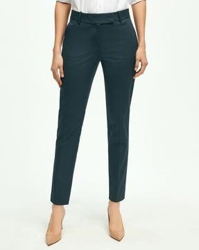 slim fit flat-front chino pants