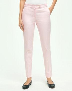 slim fit flat-front chino pants