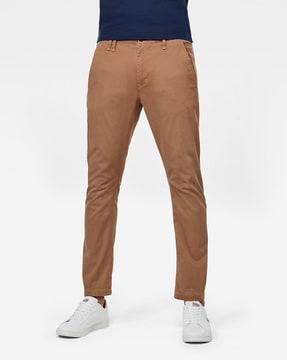 slim fit flat-front chinos