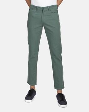 slim fit flat-front chinos