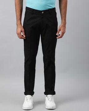 slim fit flat-front chinos