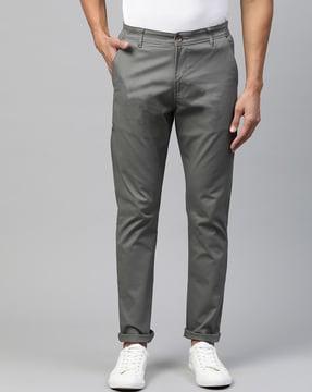 slim fit flat-front chinos