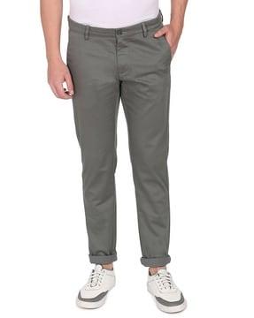 slim fit flat-front chinos