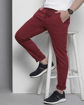 slim fit flat-front chinos