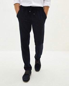 slim fit flat-front chinos