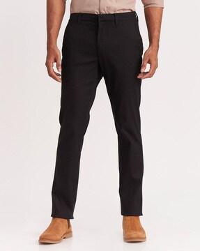 slim fit flat-front chinos