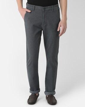 slim fit flat-front chinos