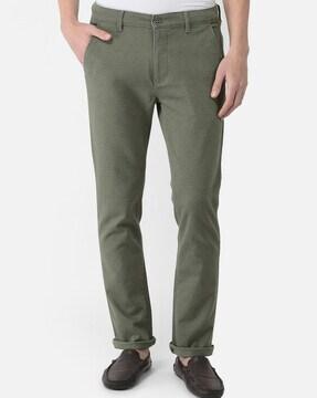 slim fit flat-front chinos