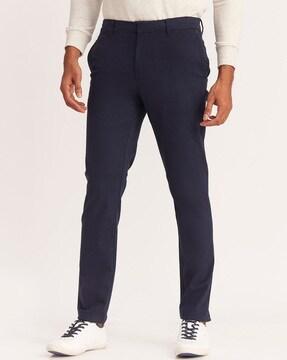 slim-fit flat-front chinos