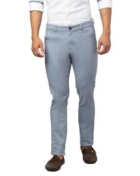 slim fit flat-front chinos