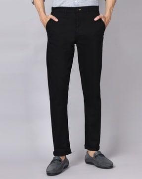 slim fit flat-front chinos